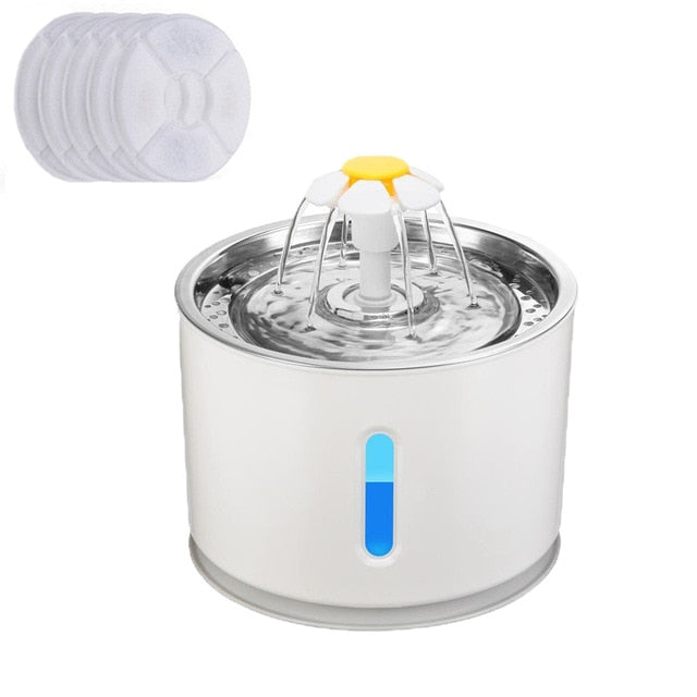 Automatic Pet Cat Water Fountain With LED