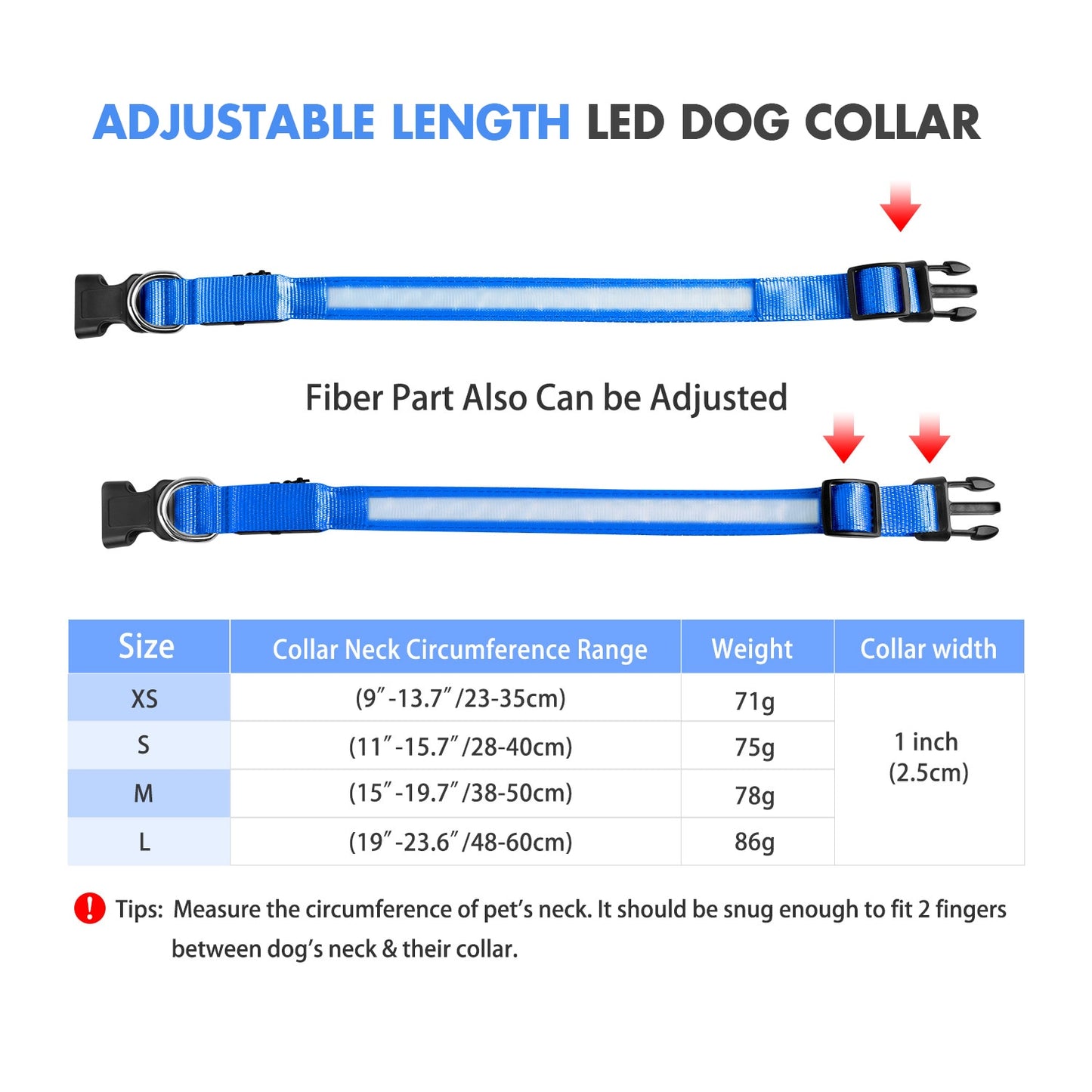 LED Dog Collar Luminous Pet Supplies Dog Collar