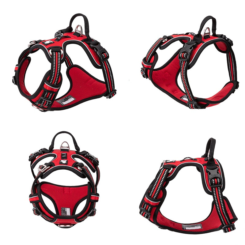 Pet Reflective Nylon Dog Harness No Pull Adjustable