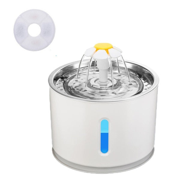 Automatic Pet Cat Water Fountain With LED